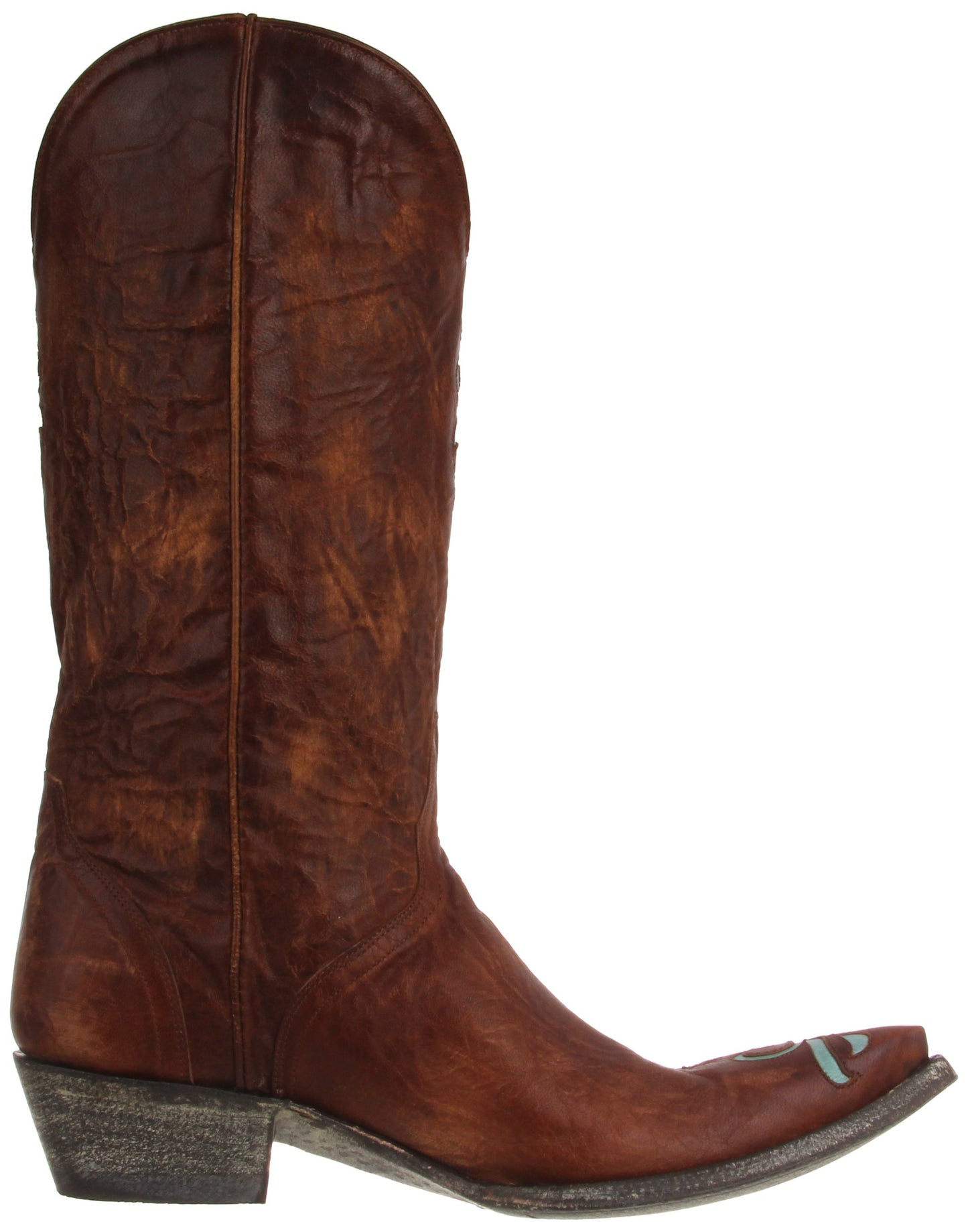 Old Gringo Women's Estere Western Boot, Brass/Aqua, 5