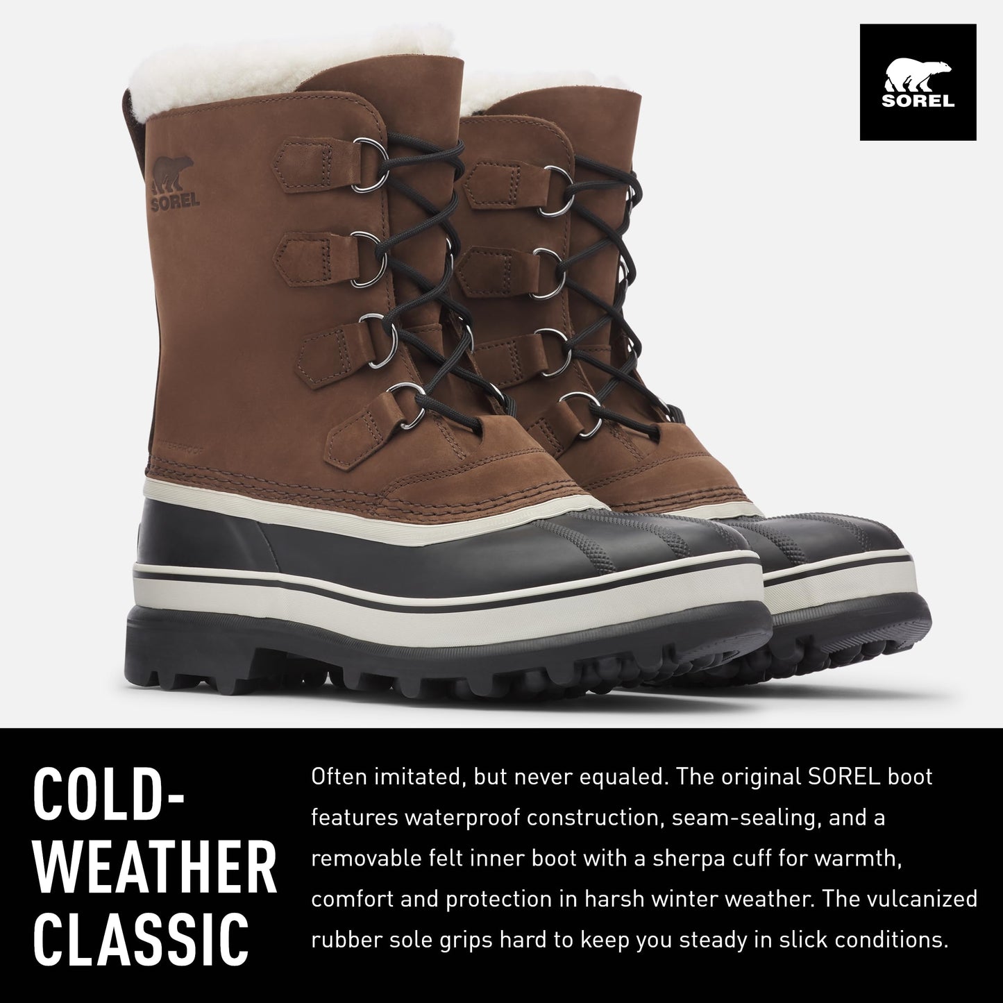 Sorel CARIBOU WATERPROOF Men's Snow Boots, Brown (Bruno), 11 UK