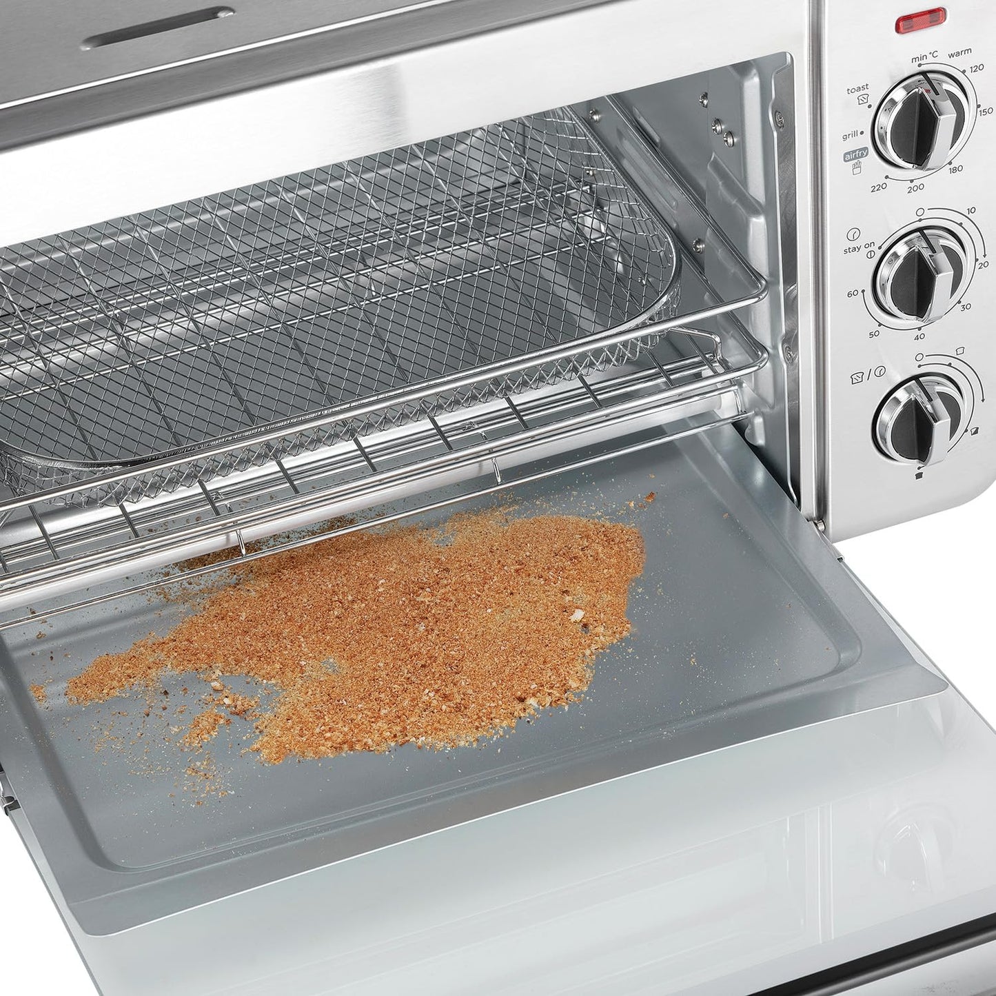 Russell Hobbs 20L Oven 5-in-1 Rapid Hot Air Fryer, Mini Oven, Grill, Toaster, Warming Function, Timer, Energy Saving, Pizza Diameter 30cm, Incs. Frying Basket, Baking Tray & Grill Rack, 26680