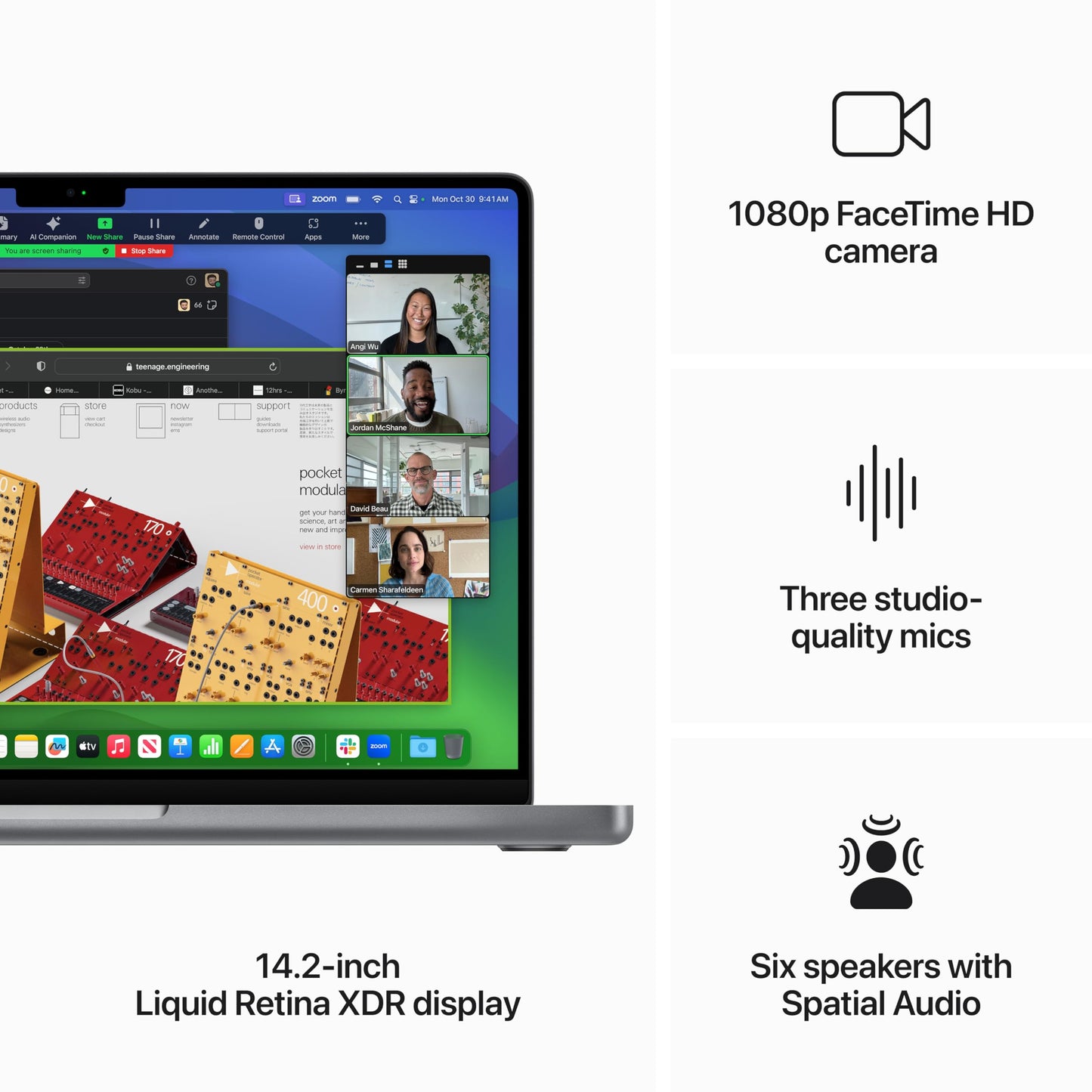 Apple 2023 MacBook Pro (14-inch, Apple M3 chip with 8‑core CPU and 10‑core GPU, 16GB Unified Memory, 1TB) - Space Grey