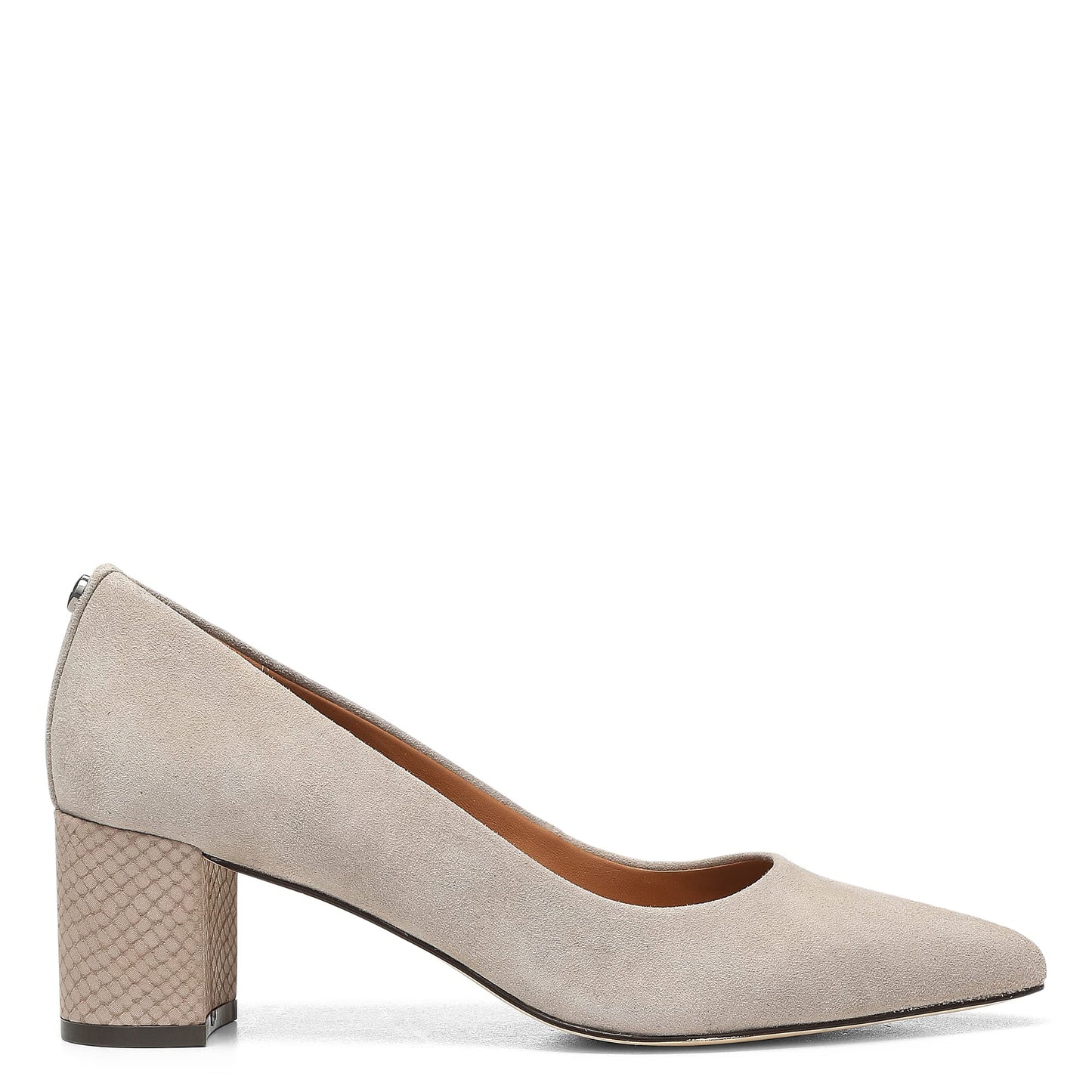 Donald Pliner Stephani 2” Block, Chunky Heels, Women’s Dress Shoes, Classic Pump, Light Taupe-Kid Suede, 3 UK