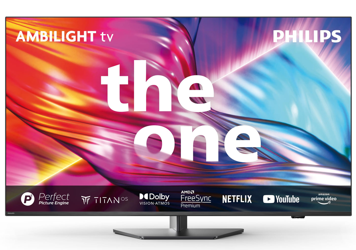 Philips Ambilight The One 43PUS8909 4K LED Smart TV - 43 Inch Display with Pixel Precise Ultra HD Titan OS, Dolby Vision, Dolby Atmos Sound, Works with Alexa and Google Voice Assistant - Black