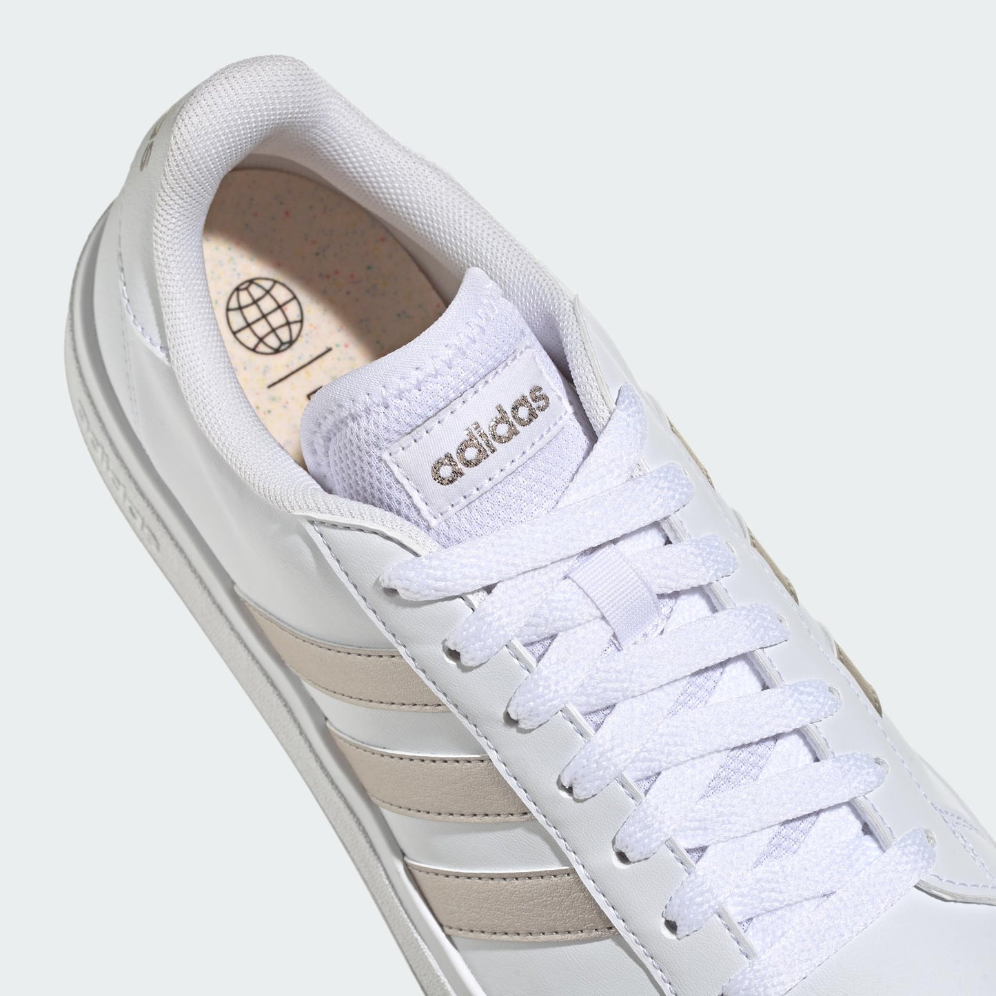 ADIDAS Women's GRAND COURT BASE 2.0 Shoes, Cloud White/Platinum/Cloud White, 6 UK