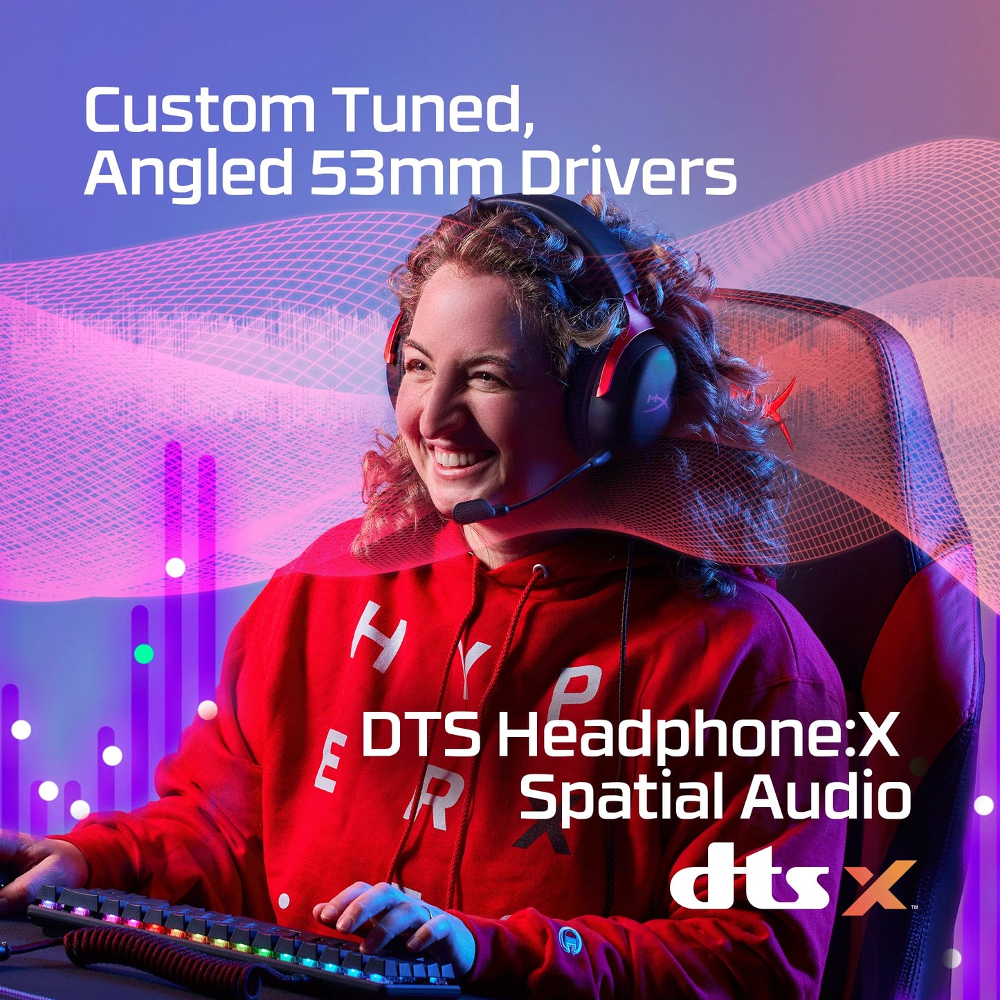 HyperX Cloud III – Wired Gaming Headset, PC, PS5, Xbox Series X|S, Angled 53mm Drivers, DTS, Memory Foam, Durable Frame, Ultra-Clear 10mm Mic, USB-C, USB-A, 3.5mm
