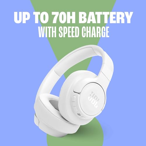 JBL Tune 770 NC Wireless Over-Ear Bluetooth Headphones with Adaptive Noise-Cancelling Technology and 70-Hour Battery Life, Black