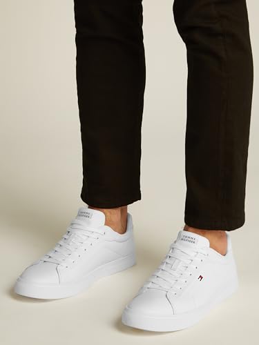 Tommy Hilfiger Men’s Icon Flag Essential Leather Court Trainers