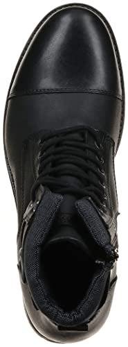 JACK & JONES Jfwalbany Leather Anthracite STS, Men’s Biker Boots, Grey, 10 UK (44 EU)