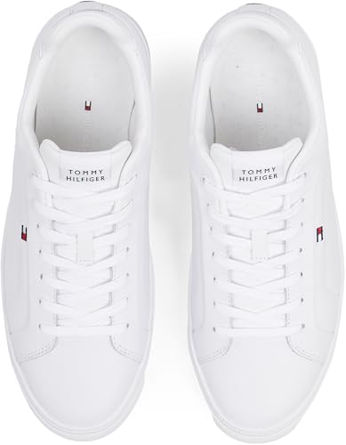 Tommy Hilfiger Men’s Icon Flag Essential Leather Court Trainers