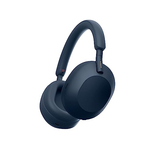Sony WH-1000XM5 Noise Cancelling Wireless Over-Ear Headphones, Bluetooth, Clear Call Quality, Hi-Res, Up to 30hr Battery Life, Quick Charge, Alexa & Google Assistant, iOS & Android - Midnight Blue