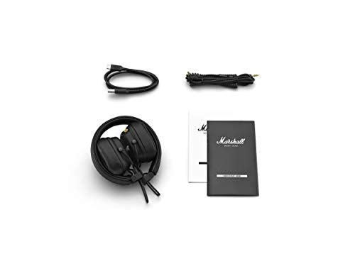 Marshall Major IV On Ear Bluetooth Headphones, Wireless Earphones, Foldable, 80+ Hours Wireless playtime- Black