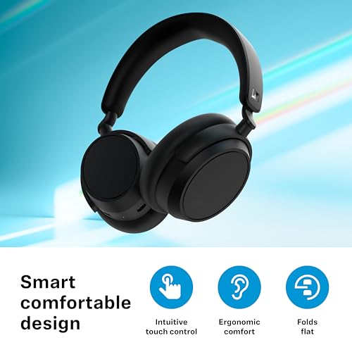 Sennheiser ACCENTUM Plus Wireless Bluetooth Headphones Audio with Quick-Charge Feature, 50-Hour Battery Playtime, Adaptive Hybrid ANC, Sound Personalization and Touch Controls - Black