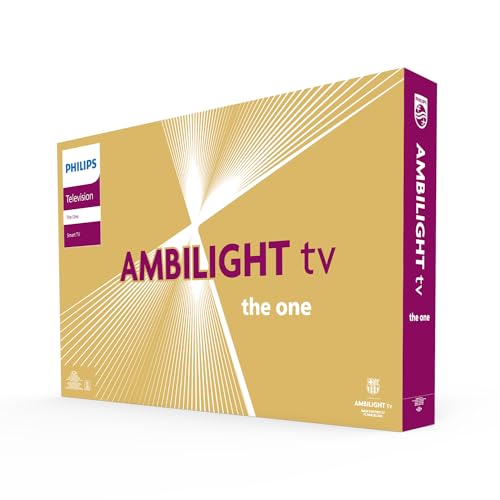 Philips Ambilight The One 43PUS8909 4K LED Smart TV - 43 Inch Display with Pixel Precise Ultra HD Titan OS, Dolby Vision, Dolby Atmos Sound, Works with Alexa and Google Voice Assistant - Black