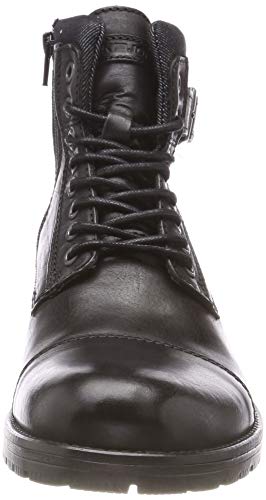 JACK & JONES Jfwalbany Leather Anthracite STS, Men’s Biker Boots, Grey, 10 UK (44 EU)