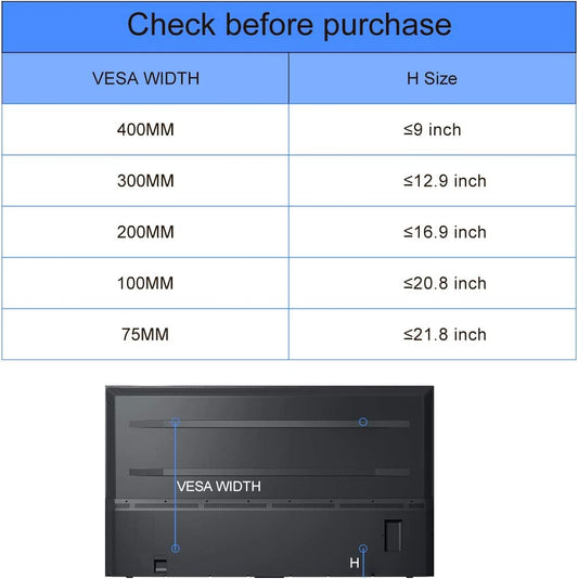 suptek Universal TV Stand, TV Leg Replacement for Most 22-65 inch LCD/LED/OLED/Plasma TVs, Adjustable Table Top TV Feet for Flat&Curved Screen, VESA up to 800x400mm, Capacity 50kgs