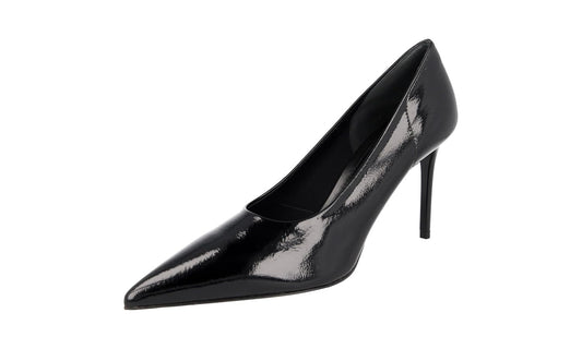 Prada Women's 1I228L Black Leather Court Shoes/Pumps UK 4 / EU 37