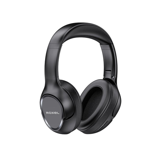 Roxel H700BT Wireless Over Ear Headphones with Microphone, 12 Hours Playtime, 1 Hour Quick Charge, Adjustable Headband, Foldable Lightweight Headset with Deep Bass and Stereo Sound