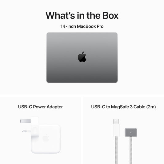 Apple 2023 MacBook Pro (14-inch, Apple M3 chip with 8‑core CPU and 10‑core GPU, 16GB Unified Memory, 1TB) - Space Grey