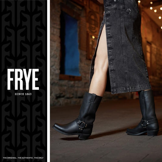 Frye Women's Harness 12r Boot, Black, 6.5 UK