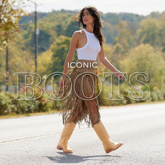 Frye Women's Campus Cowboy Boots Banana 6 UK