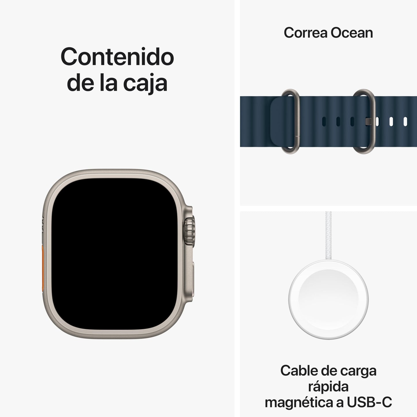 Apple Watch Ultra 2 [GPS + Cellular, 49MM] Titanium Case with Blue Ocean Band - One Size(Renewed)