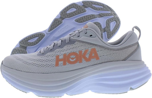 Hoka One Bondi 8 Womens Shoes, Harbor Mist/Lunar Rock, 7 UK (1127952HMLR)