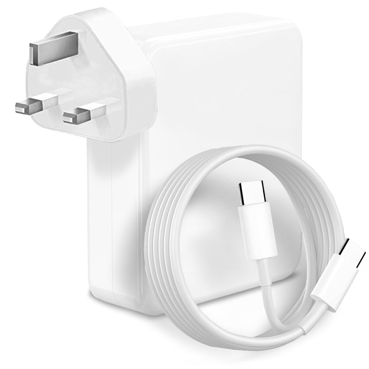 100W Mac Book Pro/Air USB C Charger - Fast Travel Laptop Charger Adapter for Mac Book Pro/Air,13,14,15,16 inch,i Pad, i Phone 14 Pro,and ALL USB C Type C Device 5.9 ft C to C Cable Included