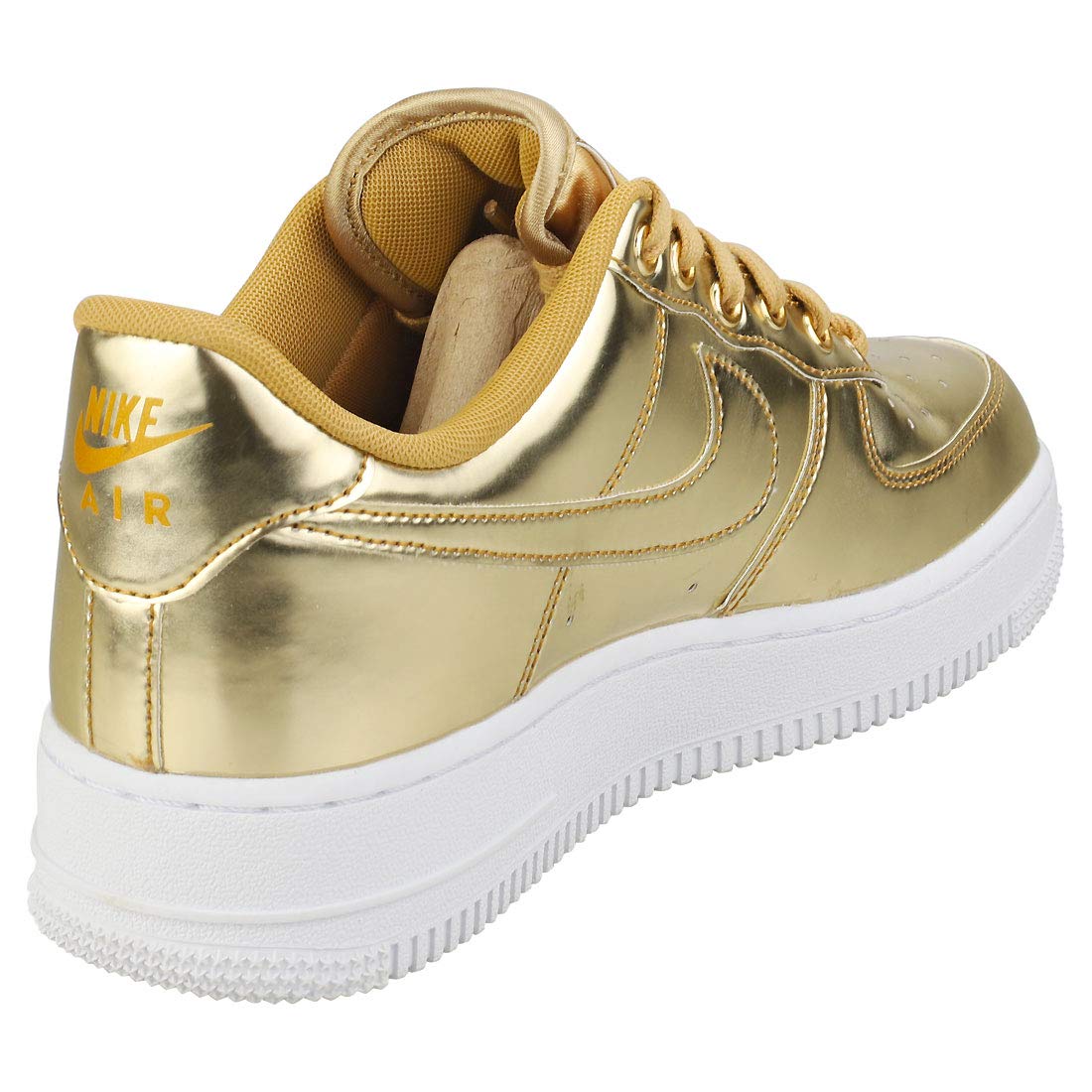 NIKE Women Women Sports Shoes AIR Force 1 SP Metallic GO Gold 7 UK