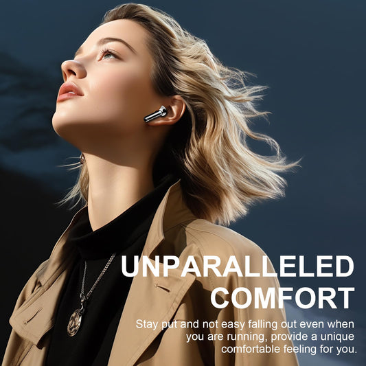 Wireless Earbuds, Bluetooth 5.4 Headphones with 4 ENC Noise Cancelling Microphone, Ear buds with HiFi Stereo Deep Bass, Bluetooth Earphones 40H Playtime LED Display, IP7 Waterproof Touch Control