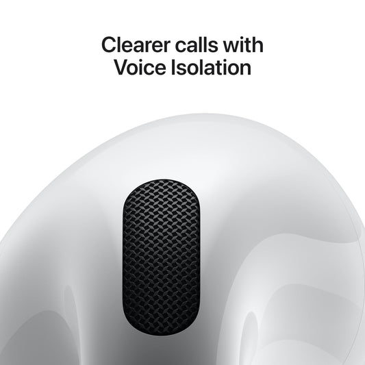 Apple AirPods 4 Wireless Earbuds, Bluetooth Headphones, Personalised Spatial Audio, Sweat and Water Resistant, USB-C Charging Case, H2 Chip, Up to 24 Hours of Battery Life, Effortless Setup for iPhone