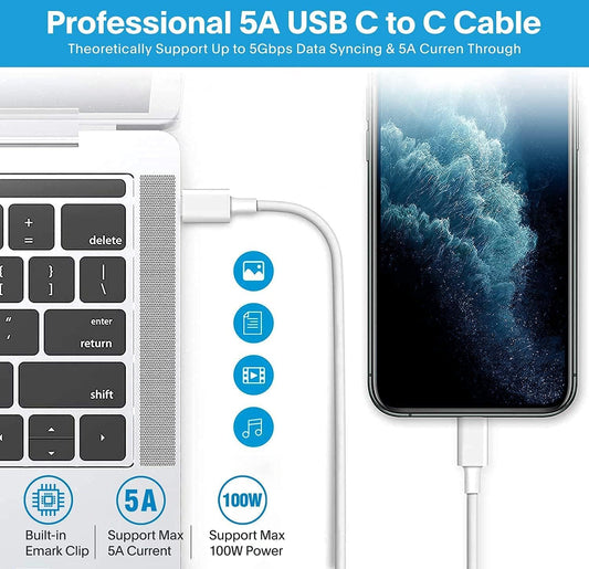 MacBook Charger for MacBook Pro, MacBook Air, Mac Laptop USB C Charger, Computer Notebook Power Adapter 96W Mac Book Pro USBC Plug, Included Type C Charger Cable