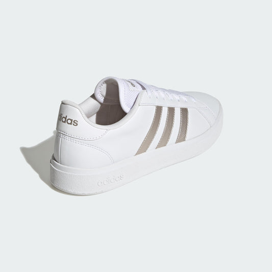 ADIDAS Women's GRAND COURT BASE 2.0 Shoes, Cloud White/Platinum/Cloud White, 6 UK