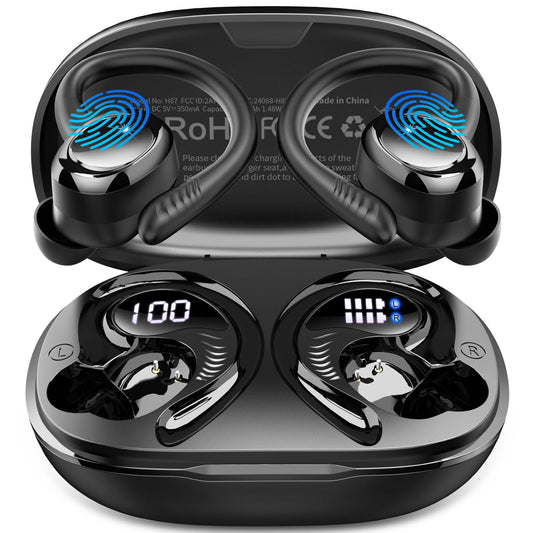 Wireless Earbuds, 2025 Bluetooth 5.4 Headphones Sport, Deep Bass Stereo in Ear Headphone, 4 ENC Noise Cancelling Mic Earphones, 50Hrs USB-C IP7 Waterproof Android iOS Ear Buds for Running Gym Workout
