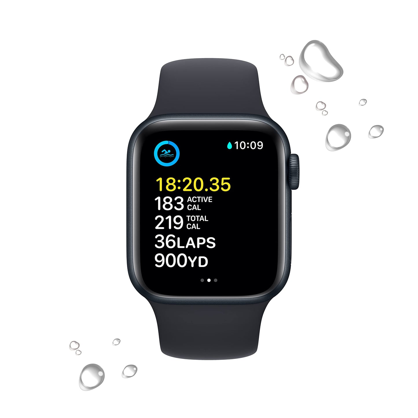Apple Watch SE (2nd Gen) (GPS, 40mm) - Midnight Aluminium Case with Midnight Sport Band, Regular (Renewed)