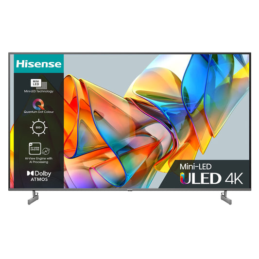 Hisense 65 Inch ULED Mini-LED TV 65U6KQTUK - Quantum Dot Colour, Dolby Vision IQ, VIDAA Smart TV, and Youtube, Freeview Play, Netflix and Disney+ (2023 Model)