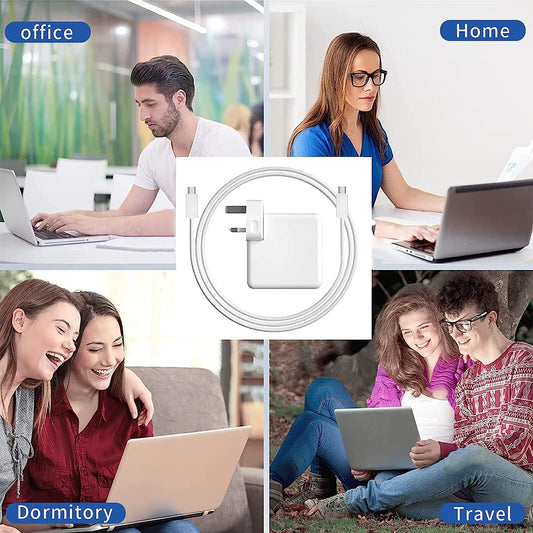 MacBook Pro Charger 96W USB C Faster Charger Block Power Adapter For MacBook Pro Air 13 14 15 16 inch 2024 2023 2022 2021 2020, M1 M2 M3 M4 Laptop New iPad Pro Include Type C Cable