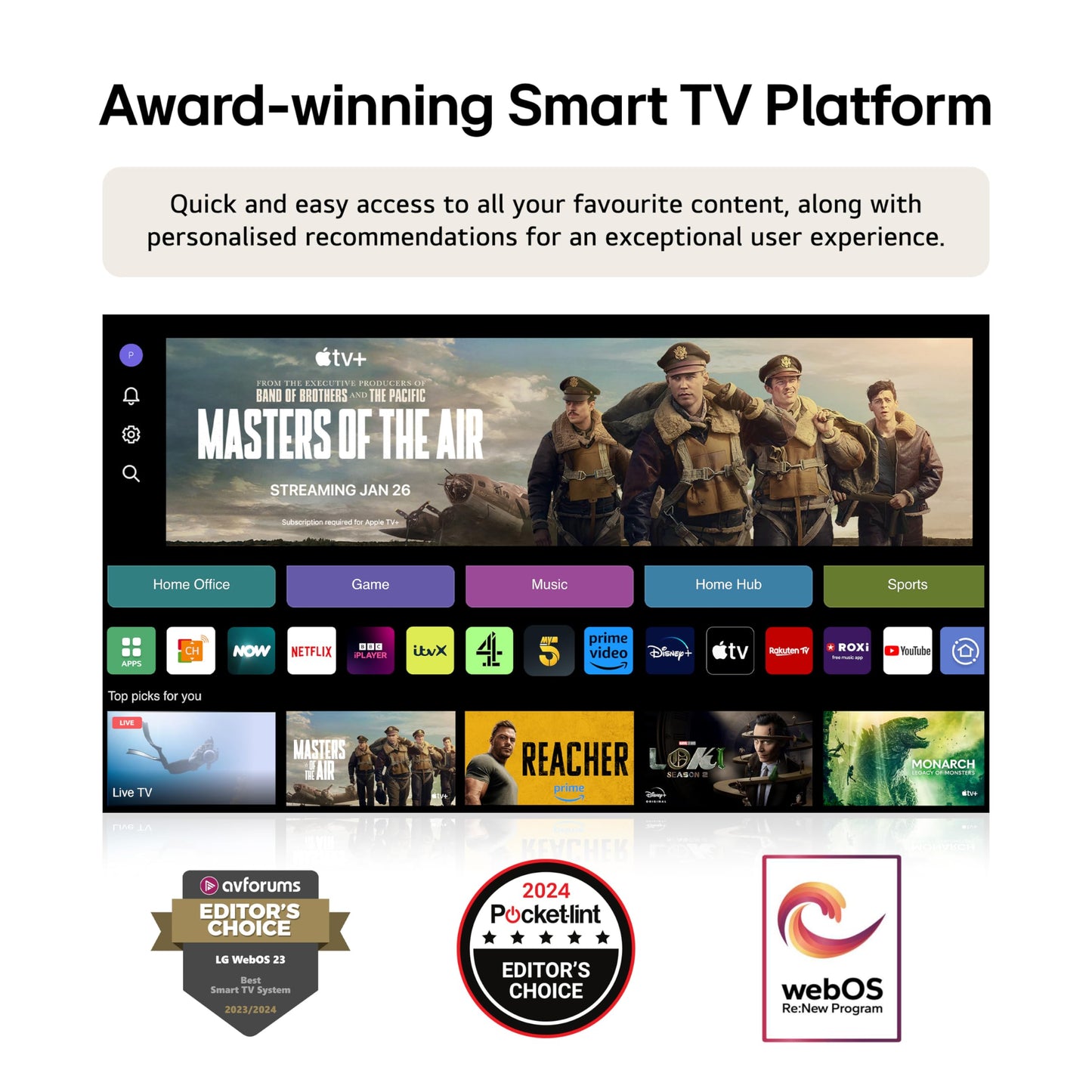 LG OLED65C45LA 65-Inch OLEDevo 4K UHD Smart TV, (α9 AI Processor Gen7, Dolby Atmos, Freeview Play and Amazon Alexa, 120Hz), Umber Brown [Model 2024]