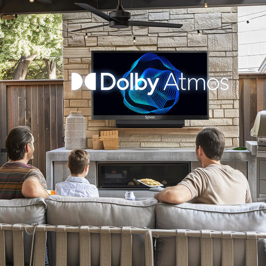 SYLVOX 75" Outdoor TV, 4K HDR10 QLED Smart TV for Google TV, Waterproof 2000nits High Brightness Outside TV for Full Sun, Share to TV, Voice Assistant, Quantum Dot (Pool Pro QLED 2.0) - 2024 Model