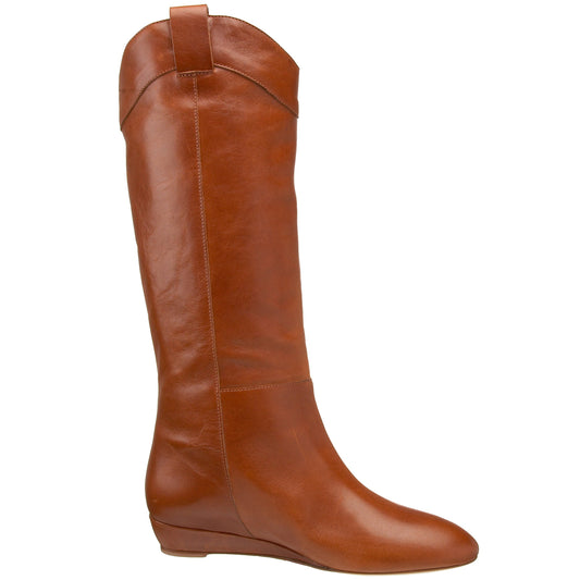 Loeffler Randall Women's Kat Flat Cowboy Boot, Cuoio, 9 UK
