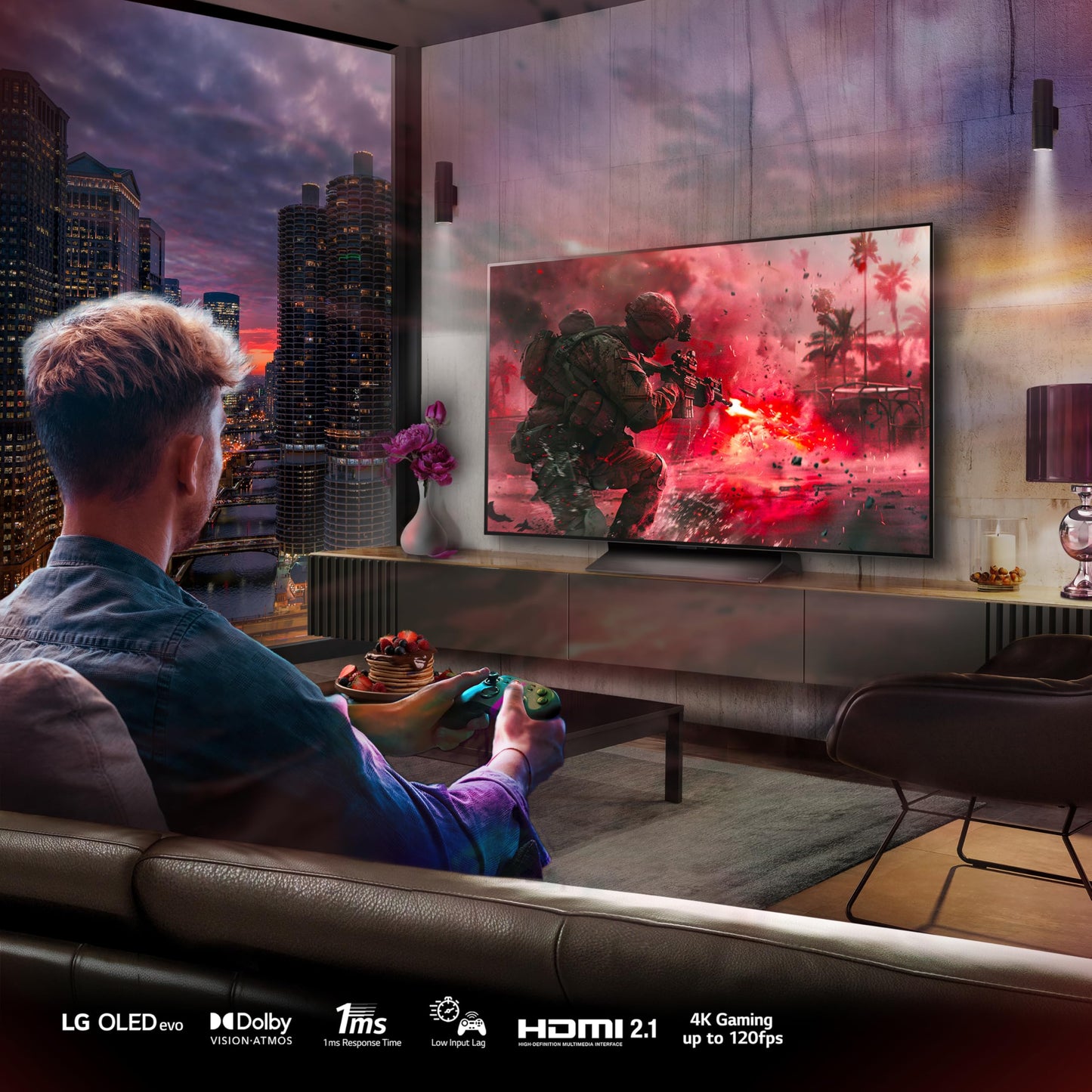 LG OLED65C45LA 65-Inch OLEDevo 4K UHD Smart TV, (α9 AI Processor Gen7, Dolby Atmos, Freeview Play and Amazon Alexa, 120Hz), Umber Brown [Model 2024]