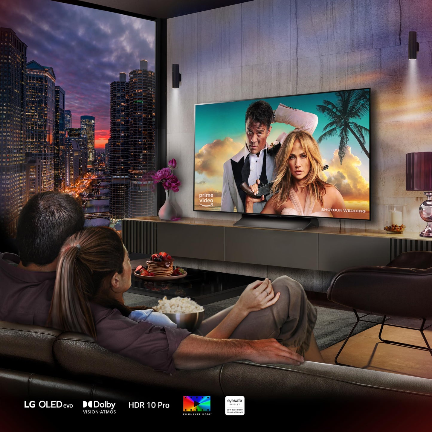 LG OLED65C45LA 65-Inch OLEDevo 4K UHD Smart TV, (α9 AI Processor Gen7, Dolby Atmos, Freeview Play and Amazon Alexa, 120Hz), Umber Brown [Model 2024]
